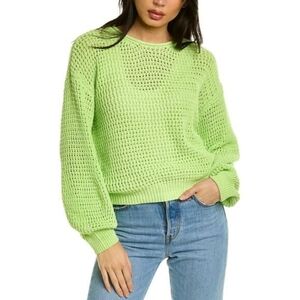 A.L.C. Laney cotton blend green open knit sweater size M